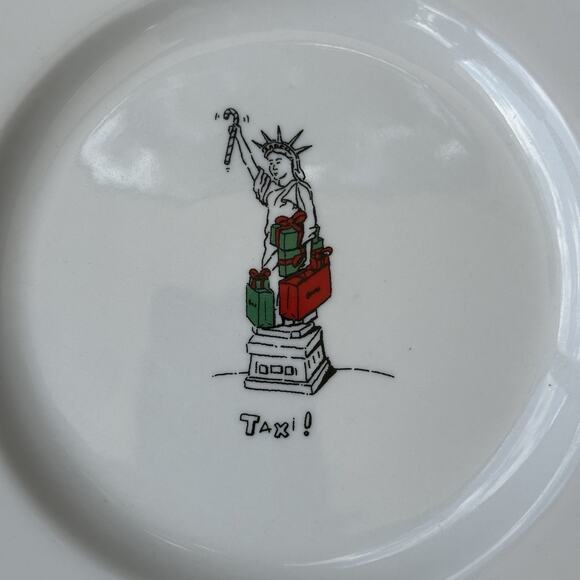 Merry Masterpieces Fine Porcelain Plate "Taxi! ” 1999 Dayton Hudson - Picture 2 of 4